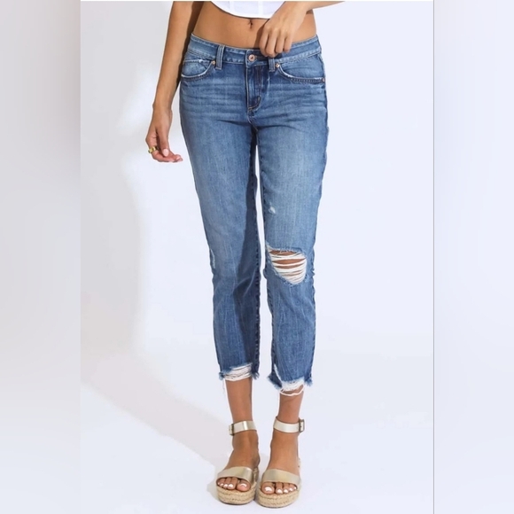 Rewash Women's Cropped Blue Jeans Size 7 - Picture 1 of 10